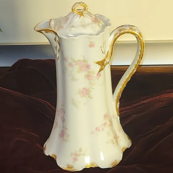 Antique Limoges Chocolate Pot Late 1800s.